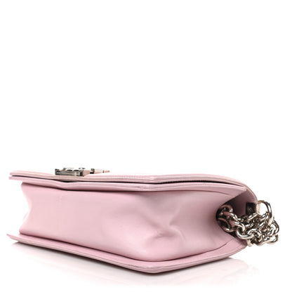 Chanel Lambskin Iridescent PVC Medium Boy Flap Light Pink Silver 9 of 11
