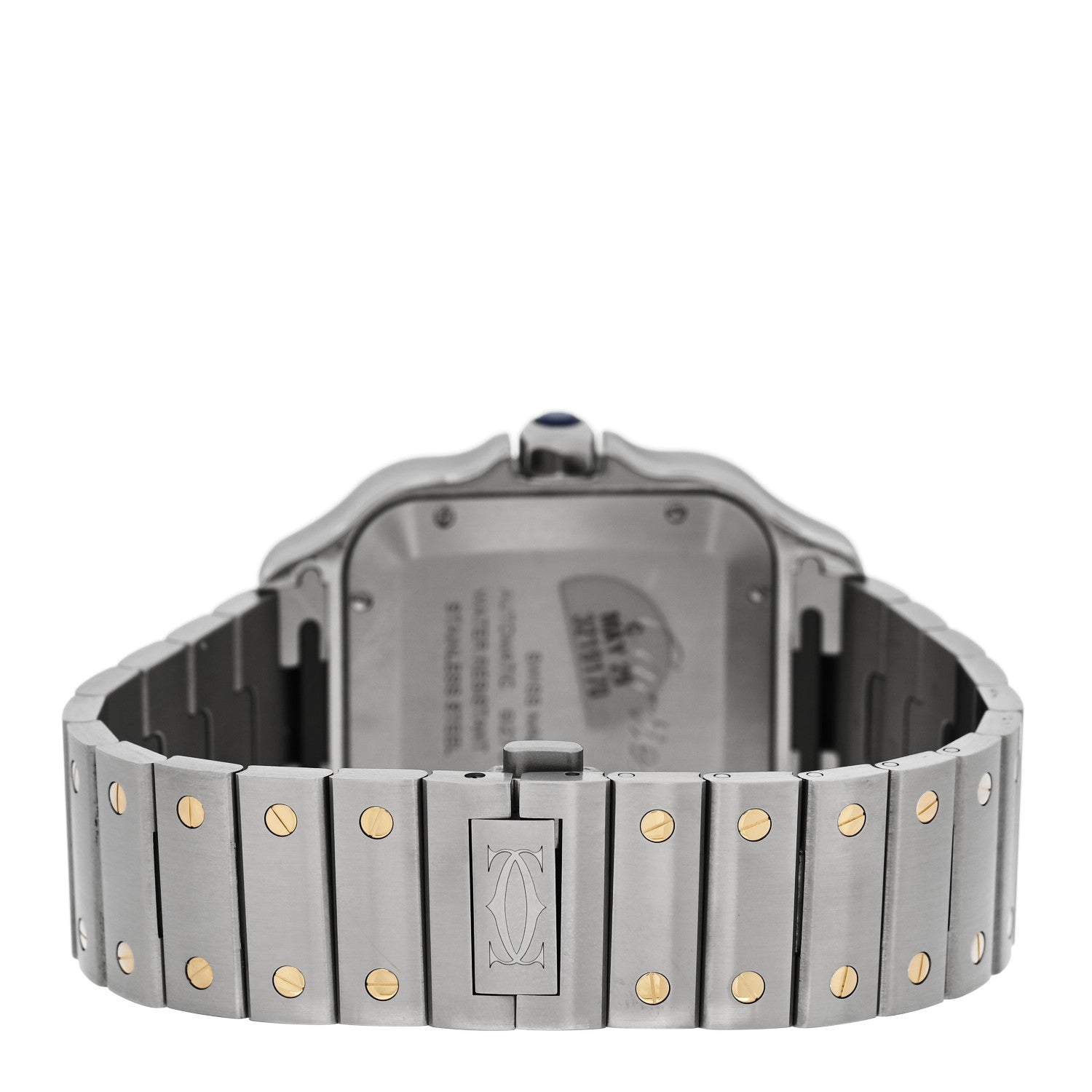 Cartier Stainless Steel 18K Yellow Gold 39.8mm Santos De Cartier Automatic Watch 3 of 5