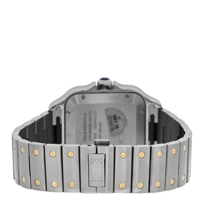 Cartier Stainless Steel 18K Yellow Gold 39.8mm Santos De Cartier Automatic Watch 3 of 5