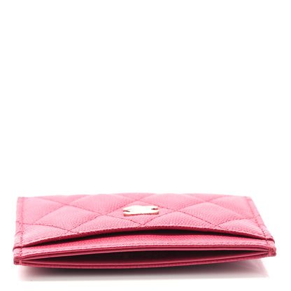Chanel Caviar Quilted Card Holder Dark Pink 9 of 9