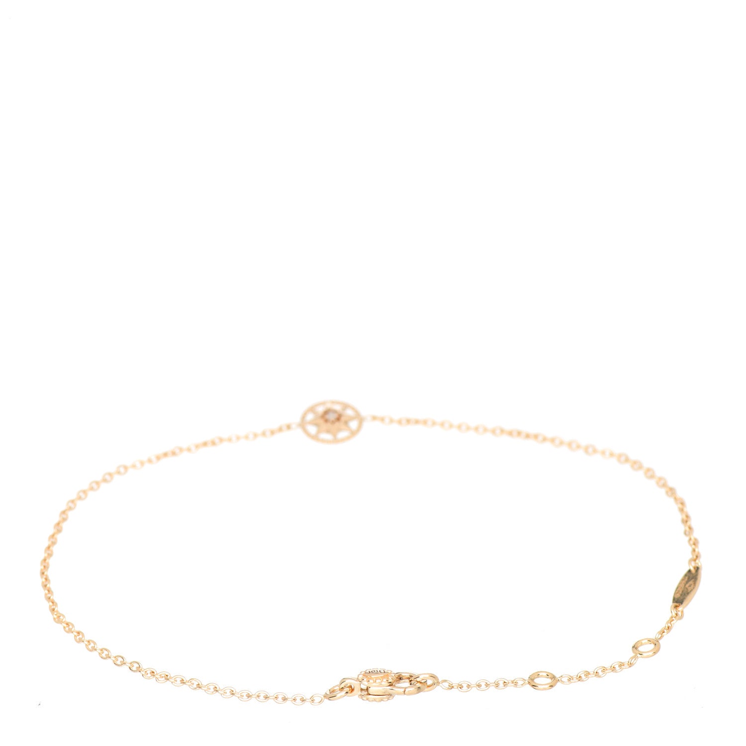 Christian Dior 18K Yellow Gold Diamond XS Rose Des Vents Bracelet 3 of 5