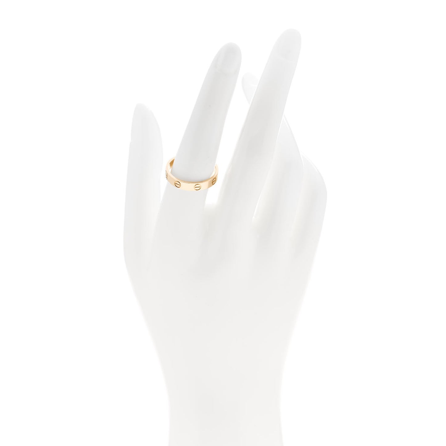 18K Yellow Gold 3.5mm LOVE Wedding Band Ring 56 7.75