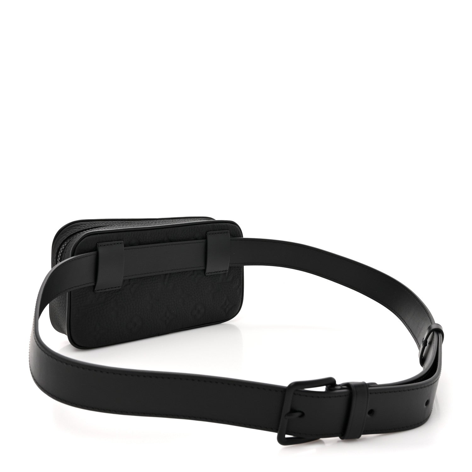 Louis Vuitton Taurillon Monogram Uniformes Solar Ray Soft Pochette Volga Belt Bag Black 3 of 10
