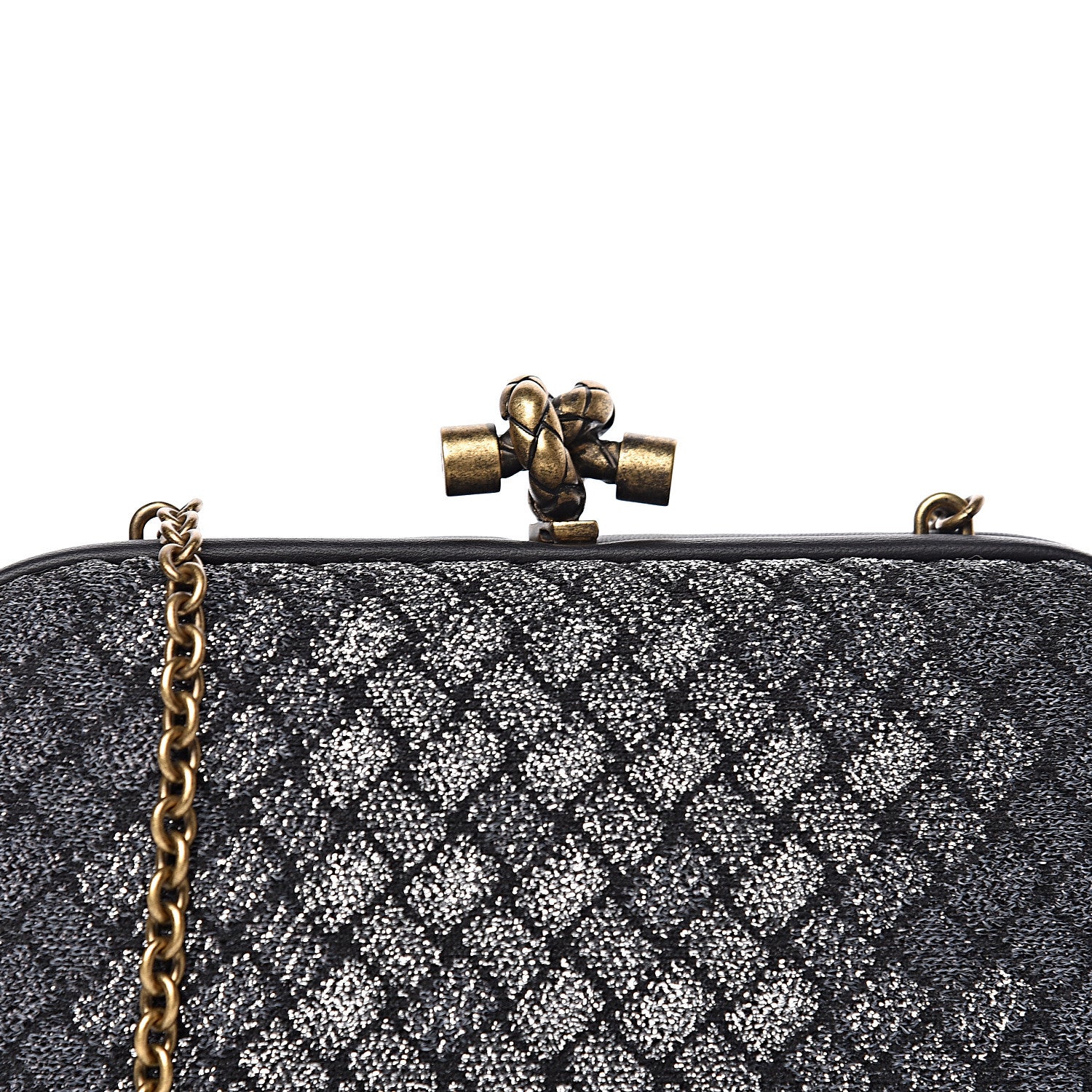 Bottega Veneta Lurex Intrecciato Chain Knot Clutch 9 of 9