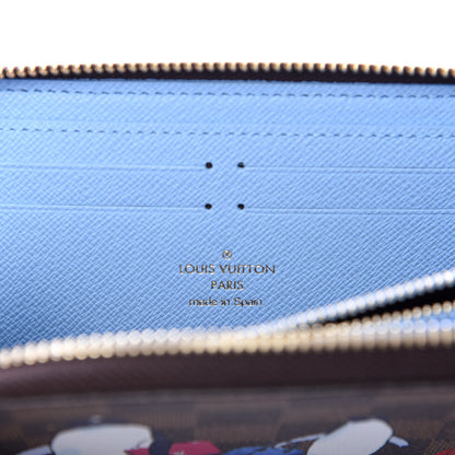 Louis Vuitton Damier Ebene 2017 Christmas Animation Clemence Wallet 6 of 8