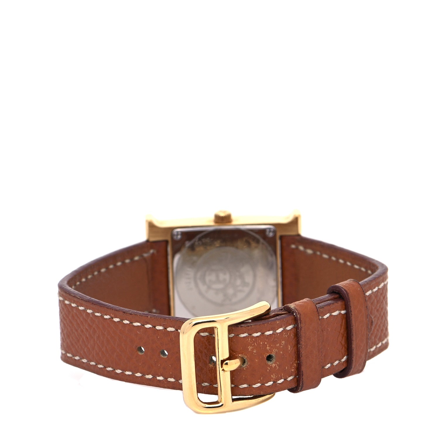 Hermes Stainless Steel Epsom 21mm Heure H Hour Quartz Watch Gold 3 of 5