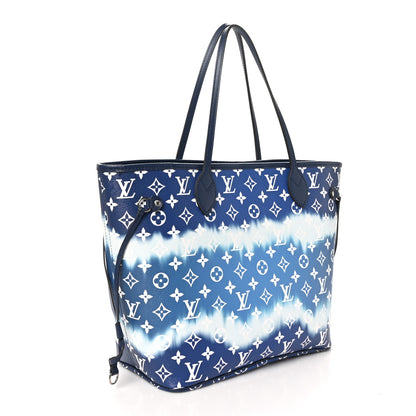 Louis Vuitton Monogram Escale Neverfull MM Blue 3 of 10