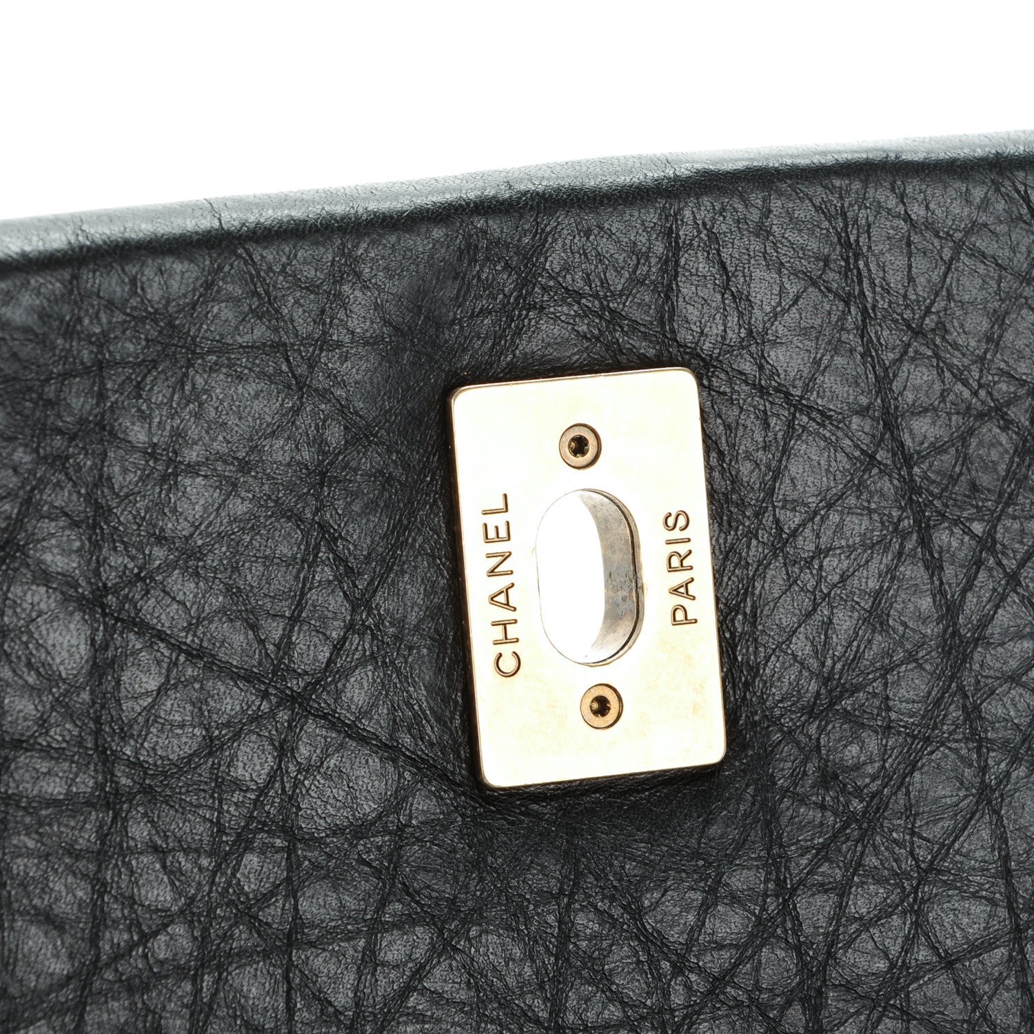 Chanel Aged Calfskin Quilted Large Pondichery Flap Black 5 of 9