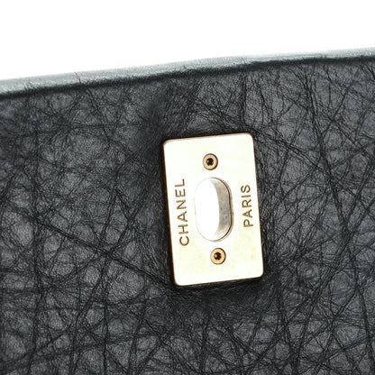 Chanel Aged Calfskin Quilted Large Pondichery Flap Black 5 of 9