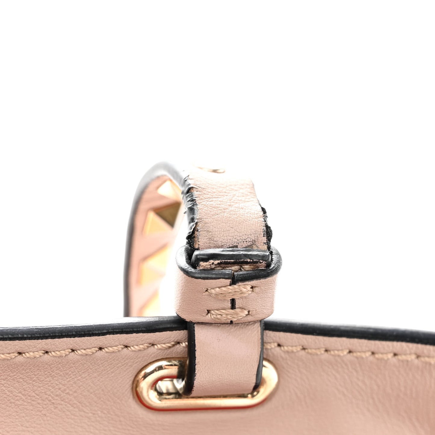 Vitello Medium Rockstud Tote Poudre