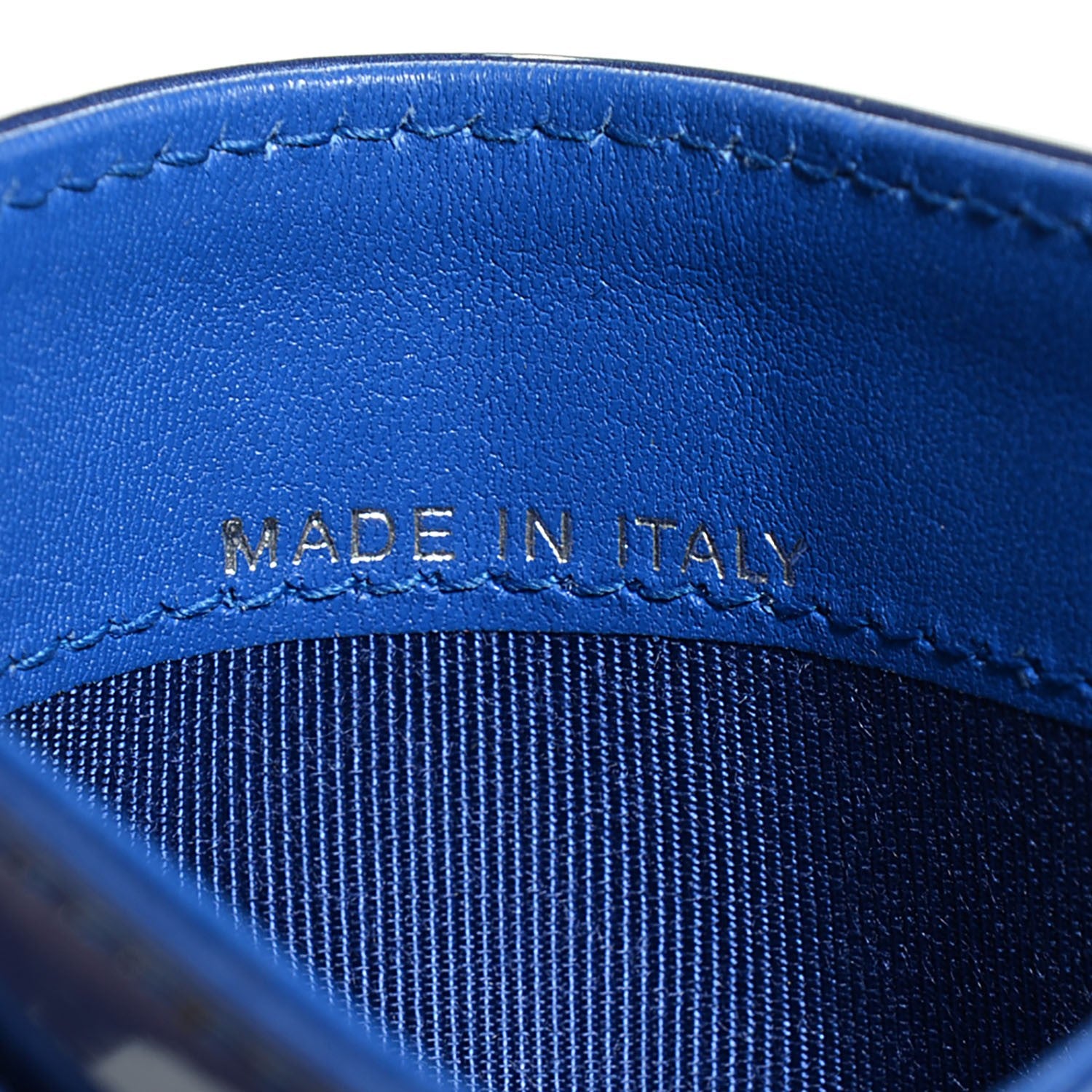 Chanel Patent Quilted Card Holder Blue 7 of 8