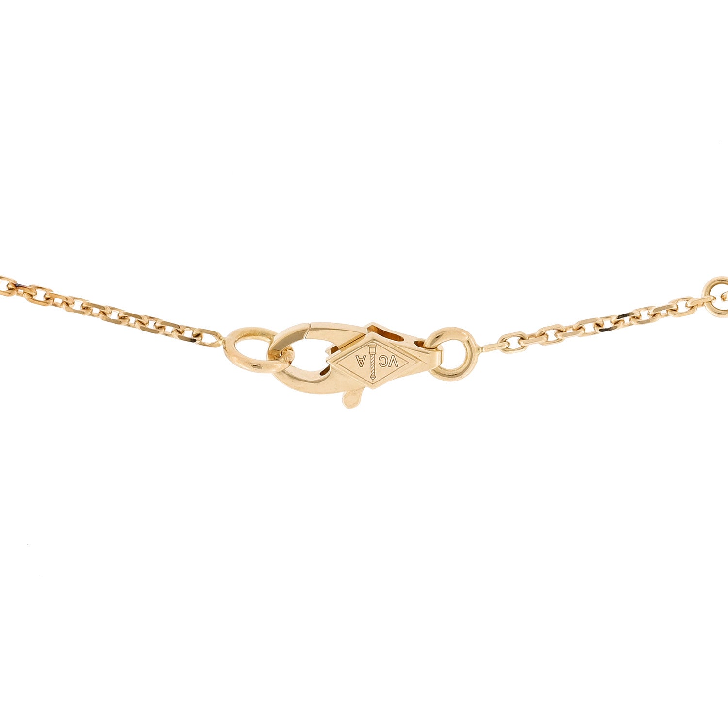 Van Cleef & Arpels 18K Yellow Gold Mother of Pearl Sweet Alhambra Butterfly Pendant Necklace 4 of 6