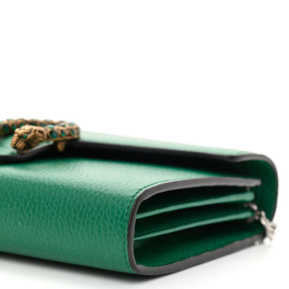 Gucci Calfskin Mini Dionysus Chain Wallet Emerald 10 of 11