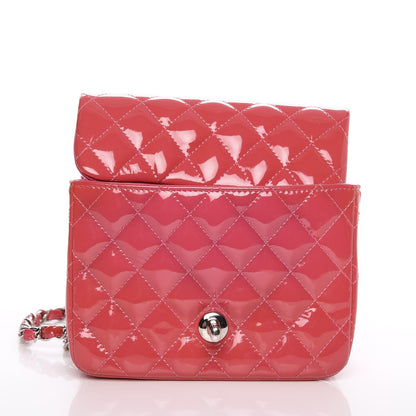 Chanel Patent Quilted Mini Square Flap Fuchsia 7 of 10
