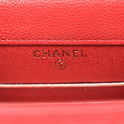 Chanel Caviar Quilted Golden Class Phone Holder Red 6 of 12