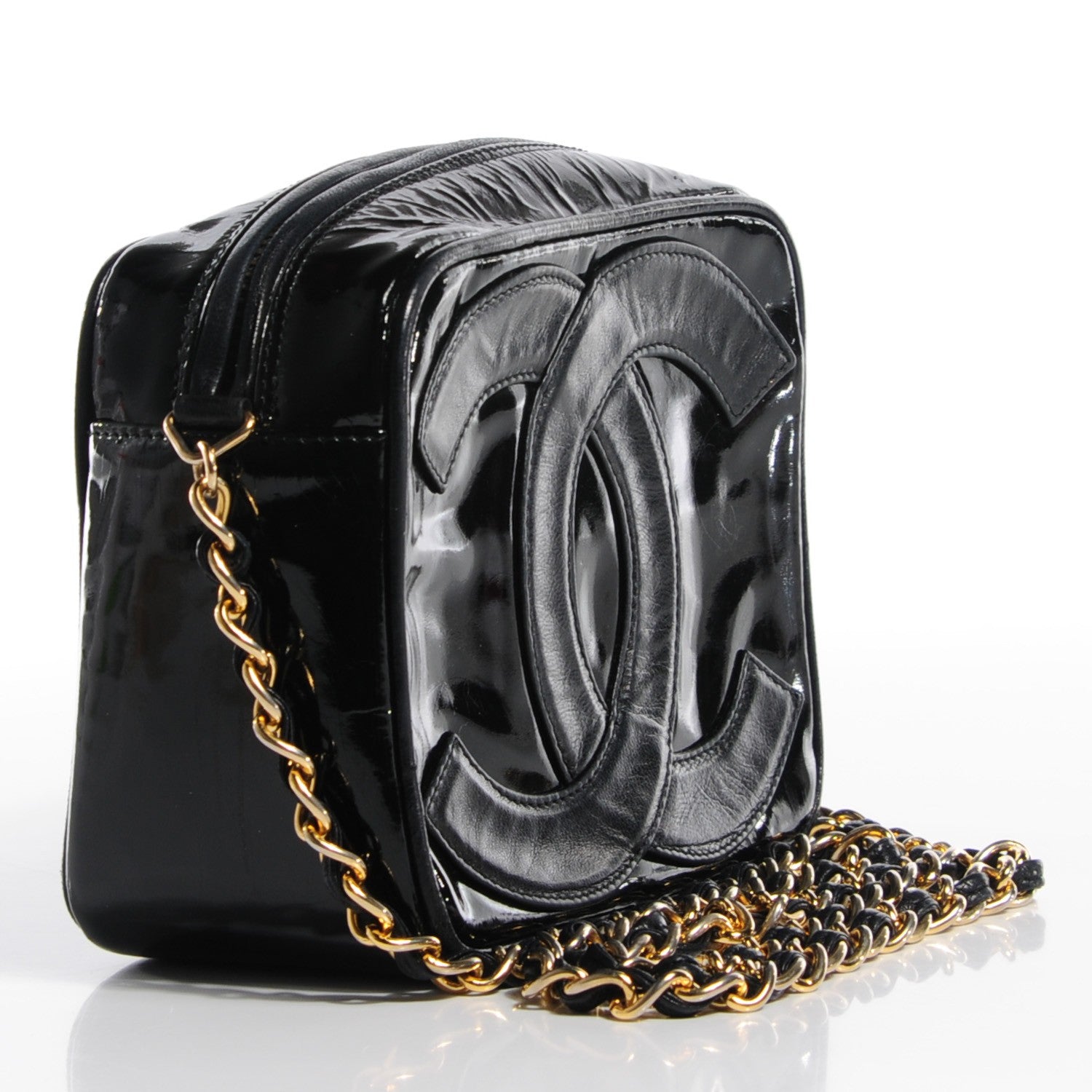 Chanel Patent CC Camera Case Black 3 of 6