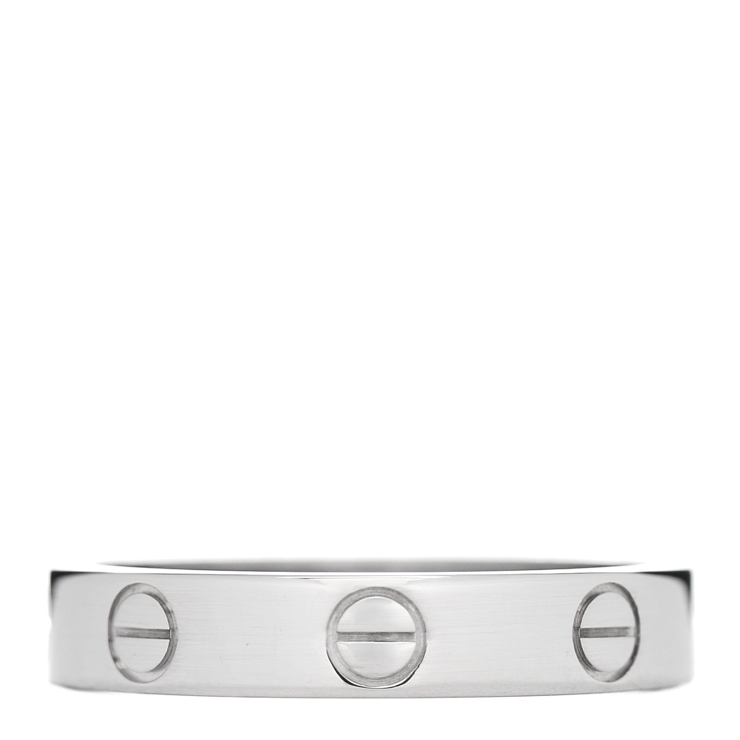 18K White Gold 3.5mm LOVE Wedding Band Ring 53 6.5