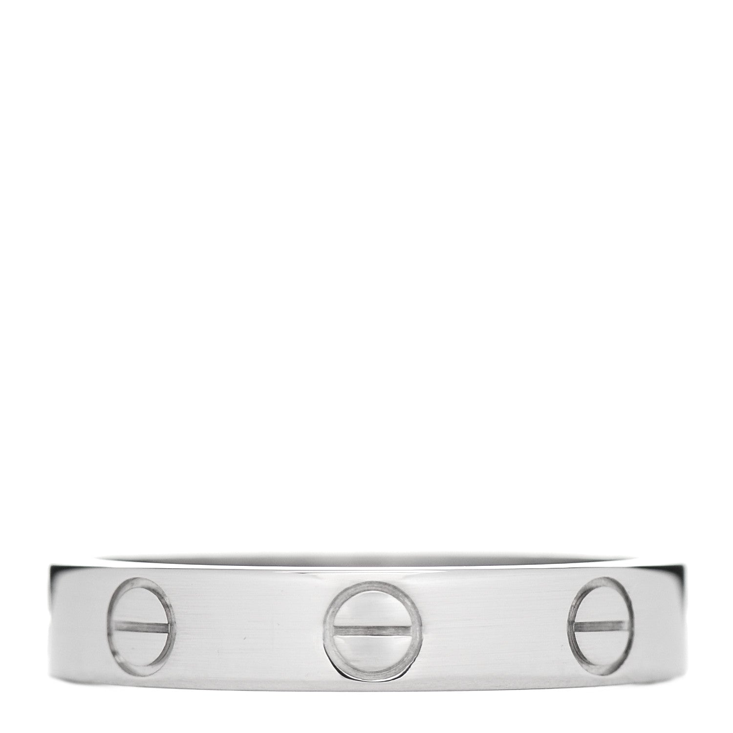Cartier 18K White Gold 3.5mm LOVE Wedding Band Ring 53 6.5 1 of 5