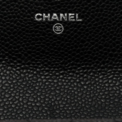 Chanel Caviar Quilted Large Gusset Flap Wallet Black 5 of 8