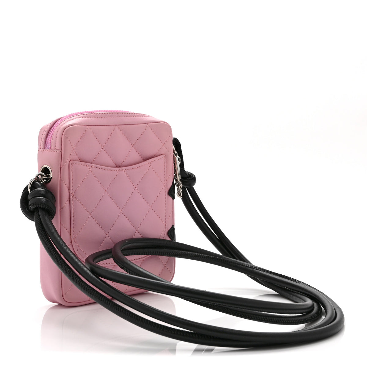 Chanel Calfskin Quilted Small Cambon Messenger Pink Black 3 of 10