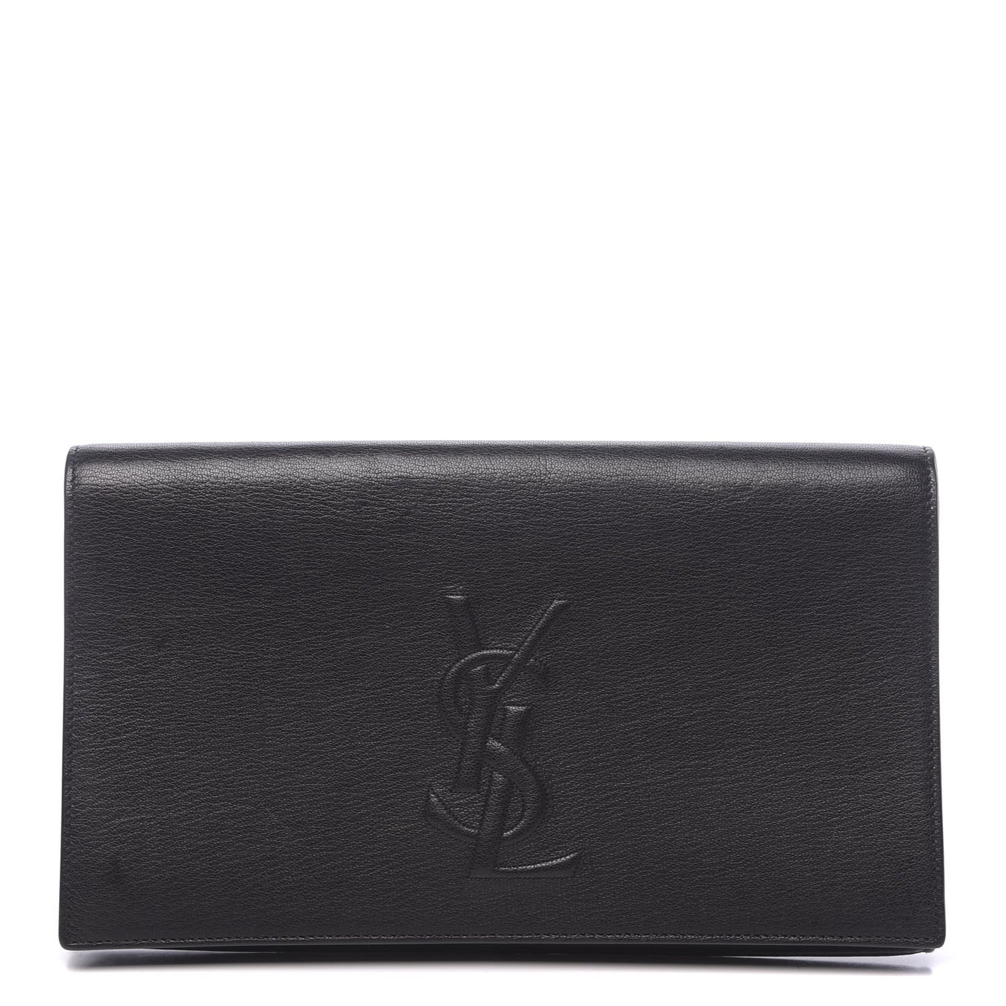 Calfskin Monogram Large Belle De Jour Clutch Black
