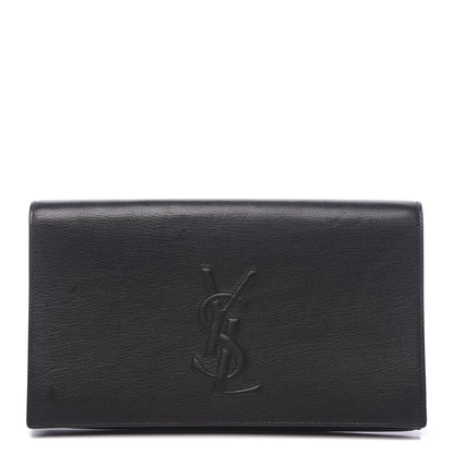 Saint Laurent Calfskin Monogram Large Belle De Jour Clutch Black 1 of 9
