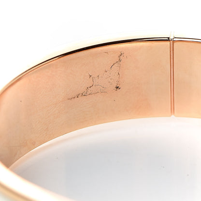 Hermes Enamel Charniere Uni Narrow Hinged Bracelet S Pannacotta 6 of 7