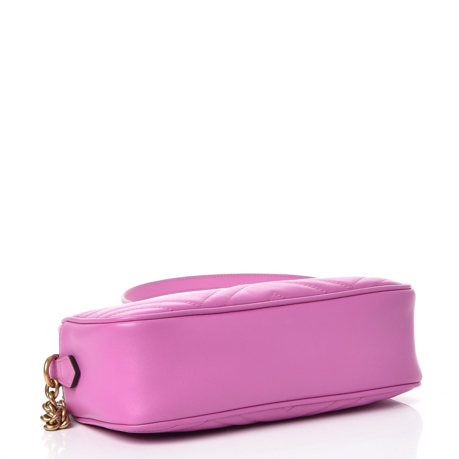 Gucci Calfskin Matelasse Small GG Marmont Chain Shoulder Bag Candy Mousse 4 of 8