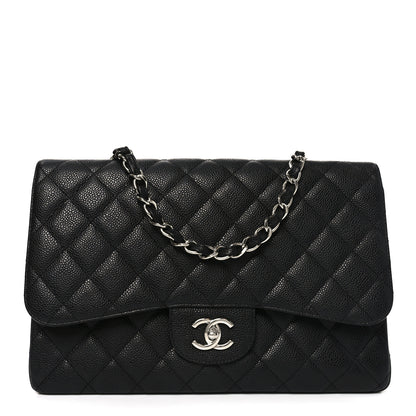 Chanel Caviar Quilted Jumbo Single Flap Black 1 of 10