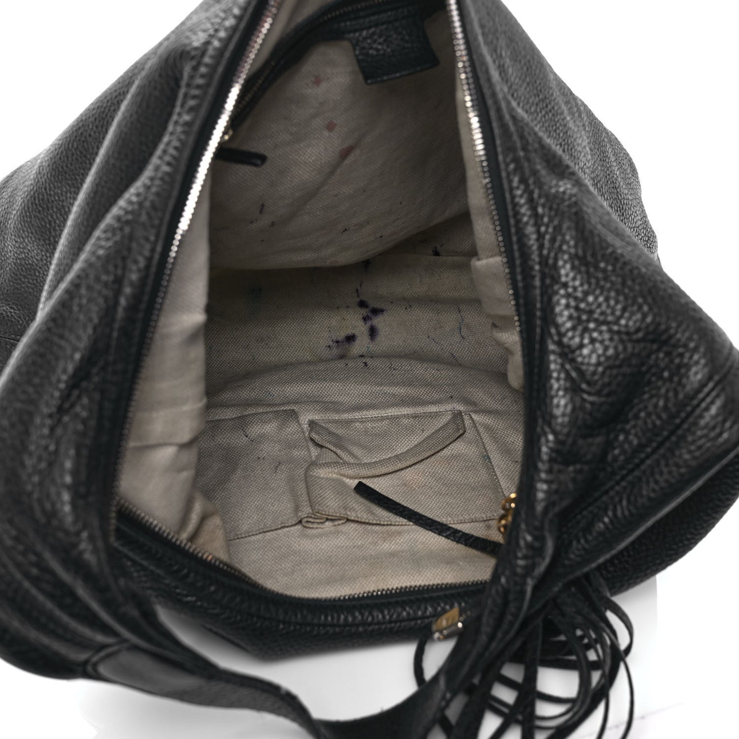 Pebbled Calfskin Soho Hobo Black