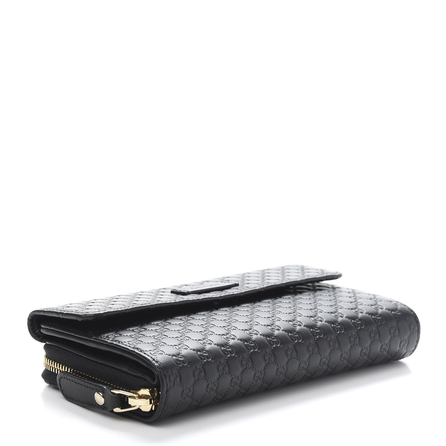 Soft Microguccissima Continental Zip Wallet Black