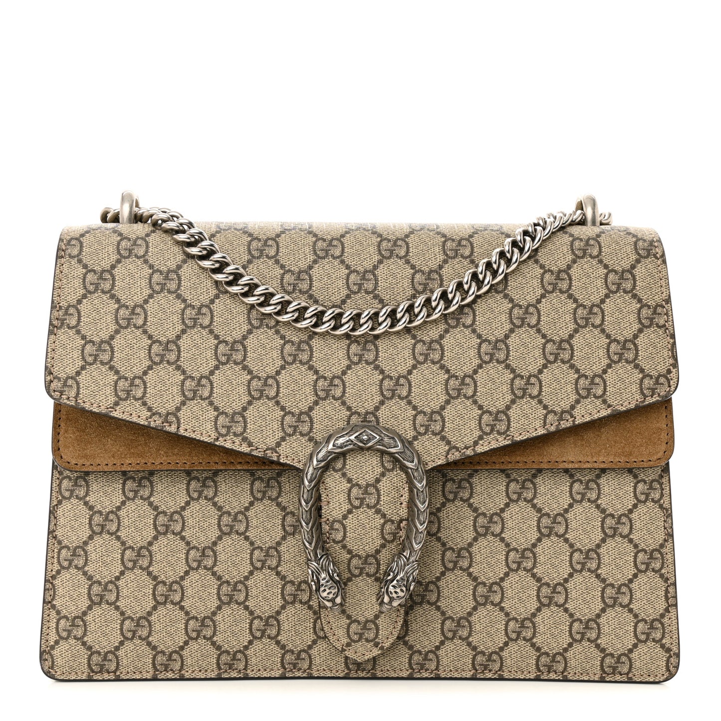 GG Supreme Monogram Medium Dionysus Shoulder Bag Taupe