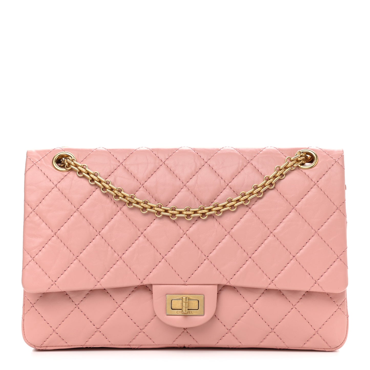 Aged Calfskin Quilted 2.55 Reissue 226 Flap Pink