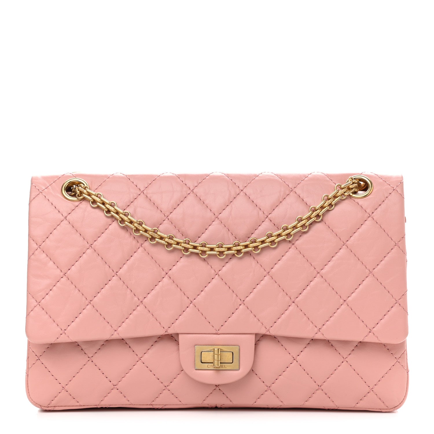 Chanel Aged Calfskin Quilted 2.55 Reissue 226 Flap Pink 1 of 11