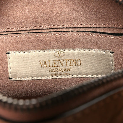 Valentino Garavani Pebbled Calfskin Rockstud Rolling Camera Crossbody Bag Soft Noisette 5 of 8