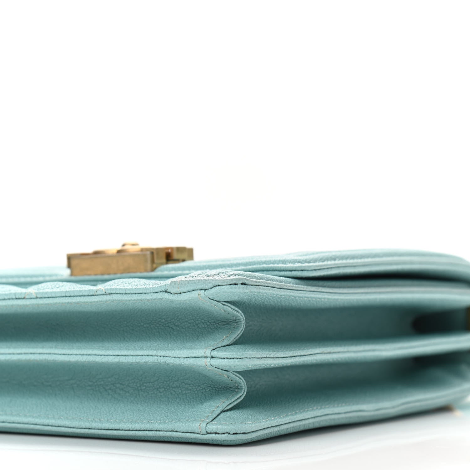 Chanel Caviar Quilted North South Boy Flap Light Blue 10 of 11