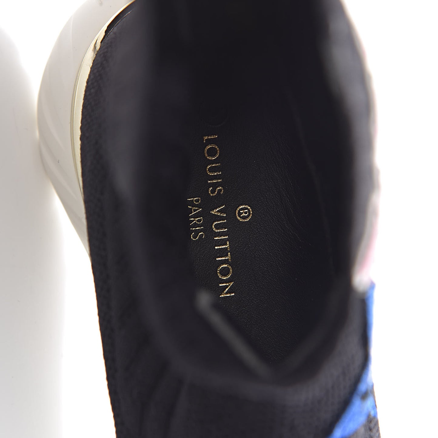 Stretch Fabric LV Black Heart Sock Sneaker 36.5 Black