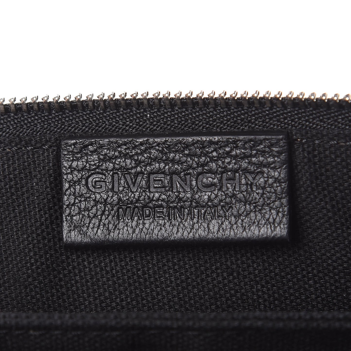 Calfskin Duetto Pouch Black White