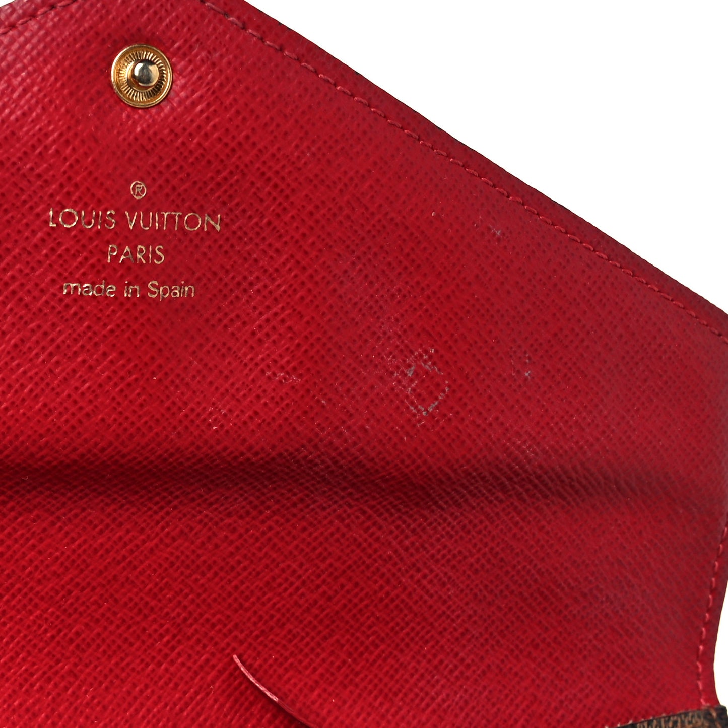 Damier Ebene Josephine Wallet Red