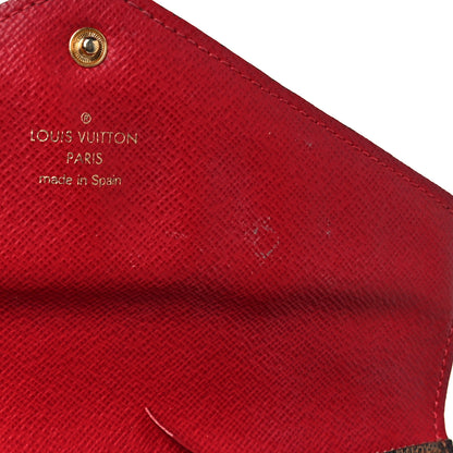 Louis Vuitton Damier Ebene Josephine Wallet Red 9 of 10