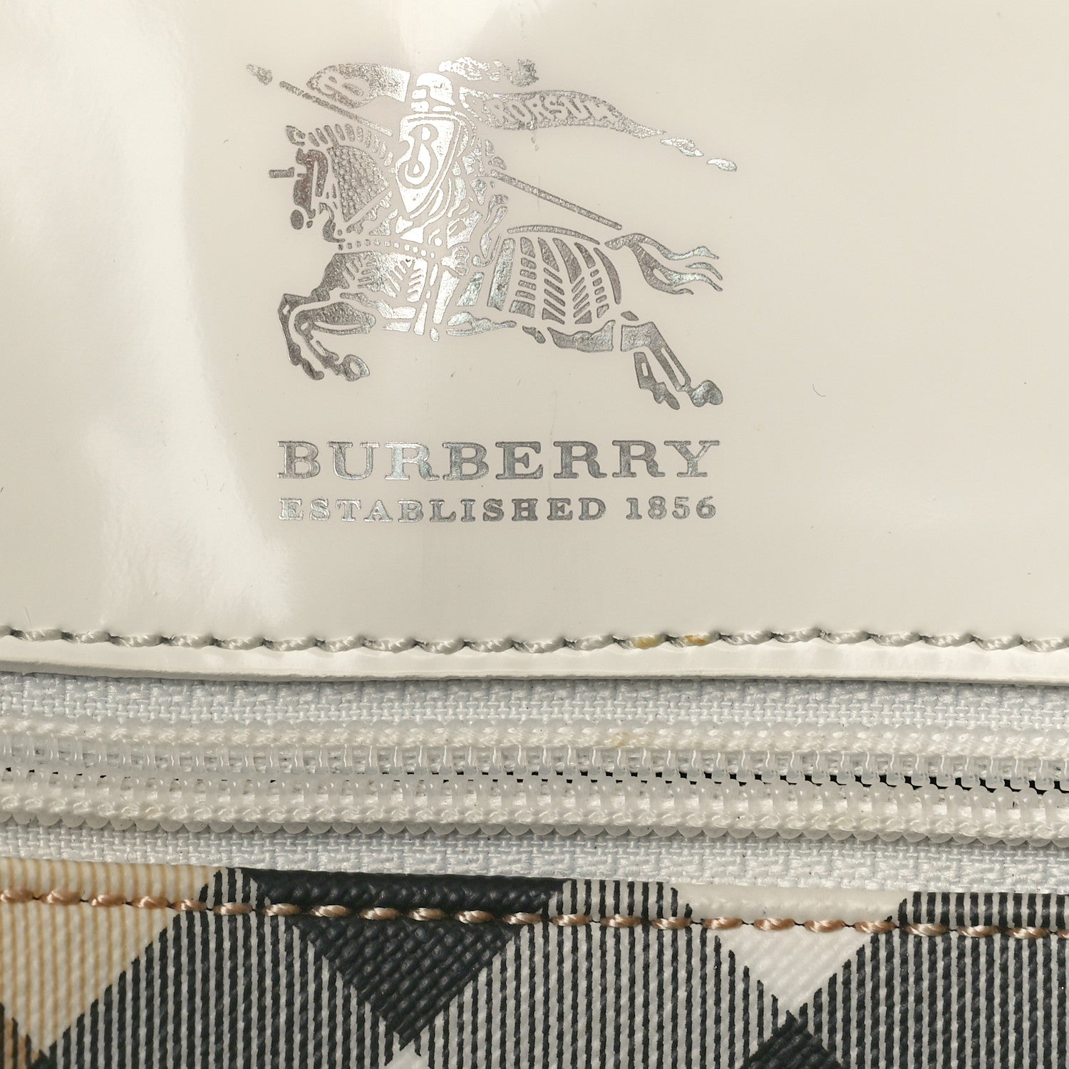 Burberry Nova Check Large Nickie Tote White 6 of 12