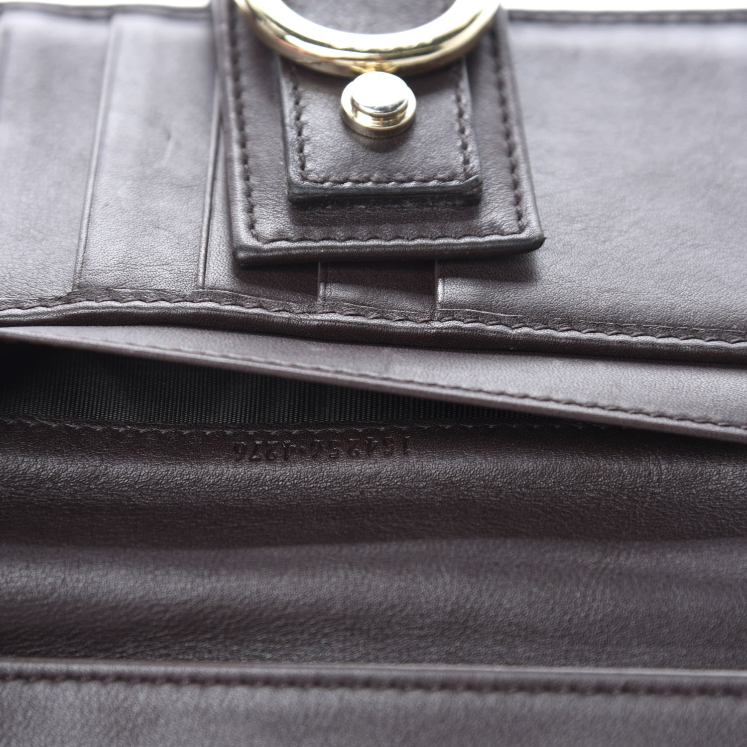 Gucci Guccissima Abbey Continental Wallet Chocolate 8 of 9