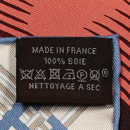 Hermes Silk Masan & Masan Scarf 90 Grege Potiron Bois De Rose 2 of 4