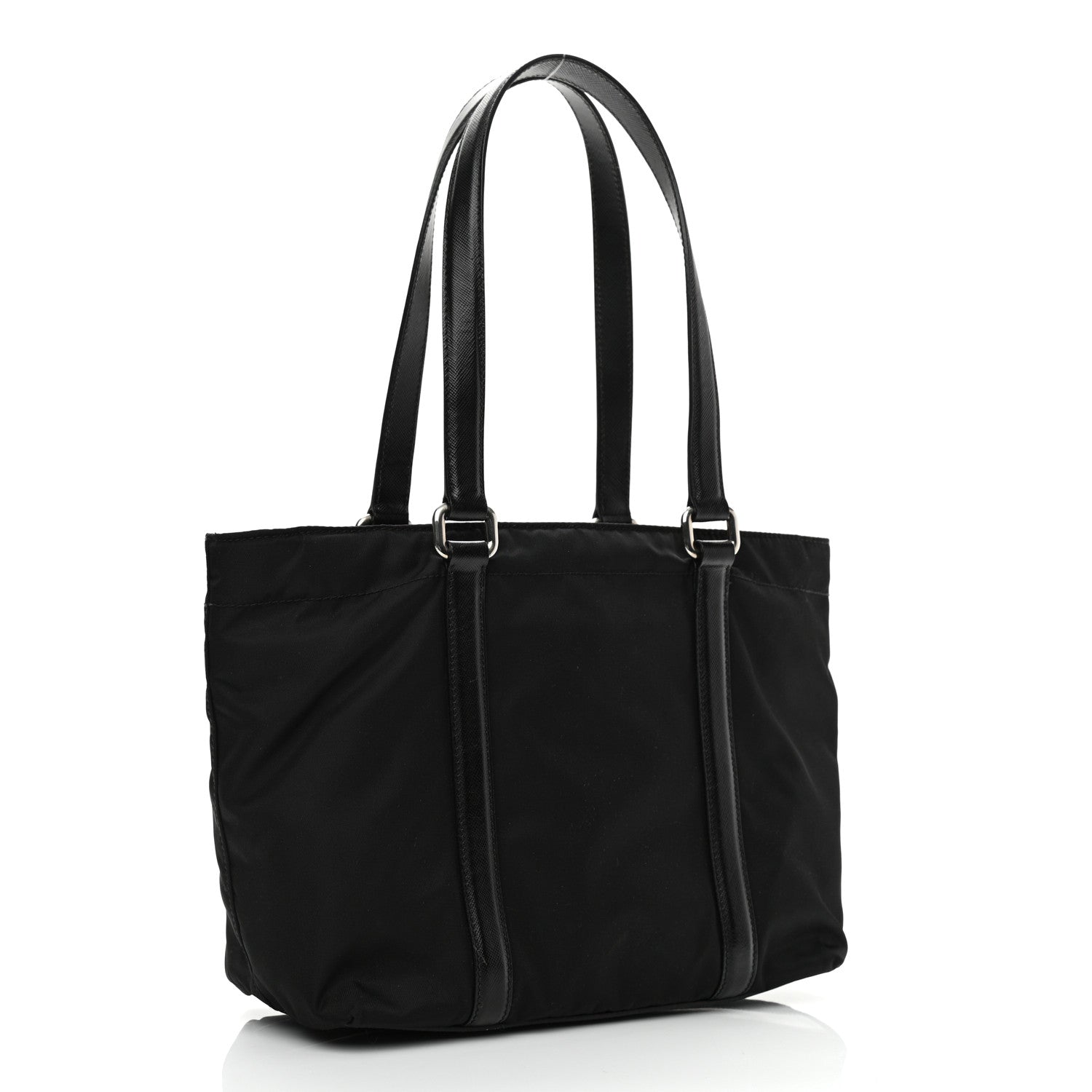 Prada Tessuto Nylon Saffiano Tote Black 3 of 10