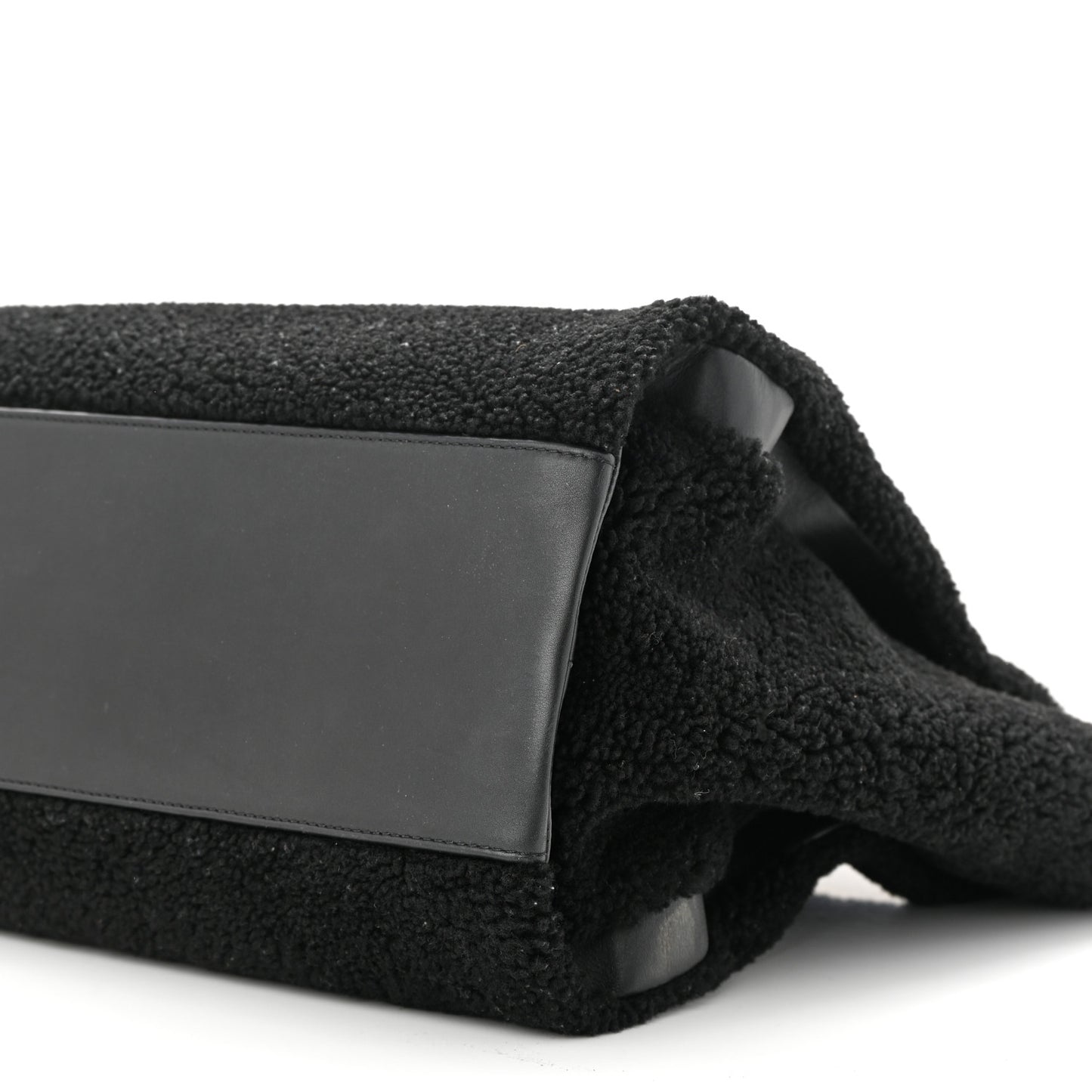 Shearling Large Deauville Tote Black