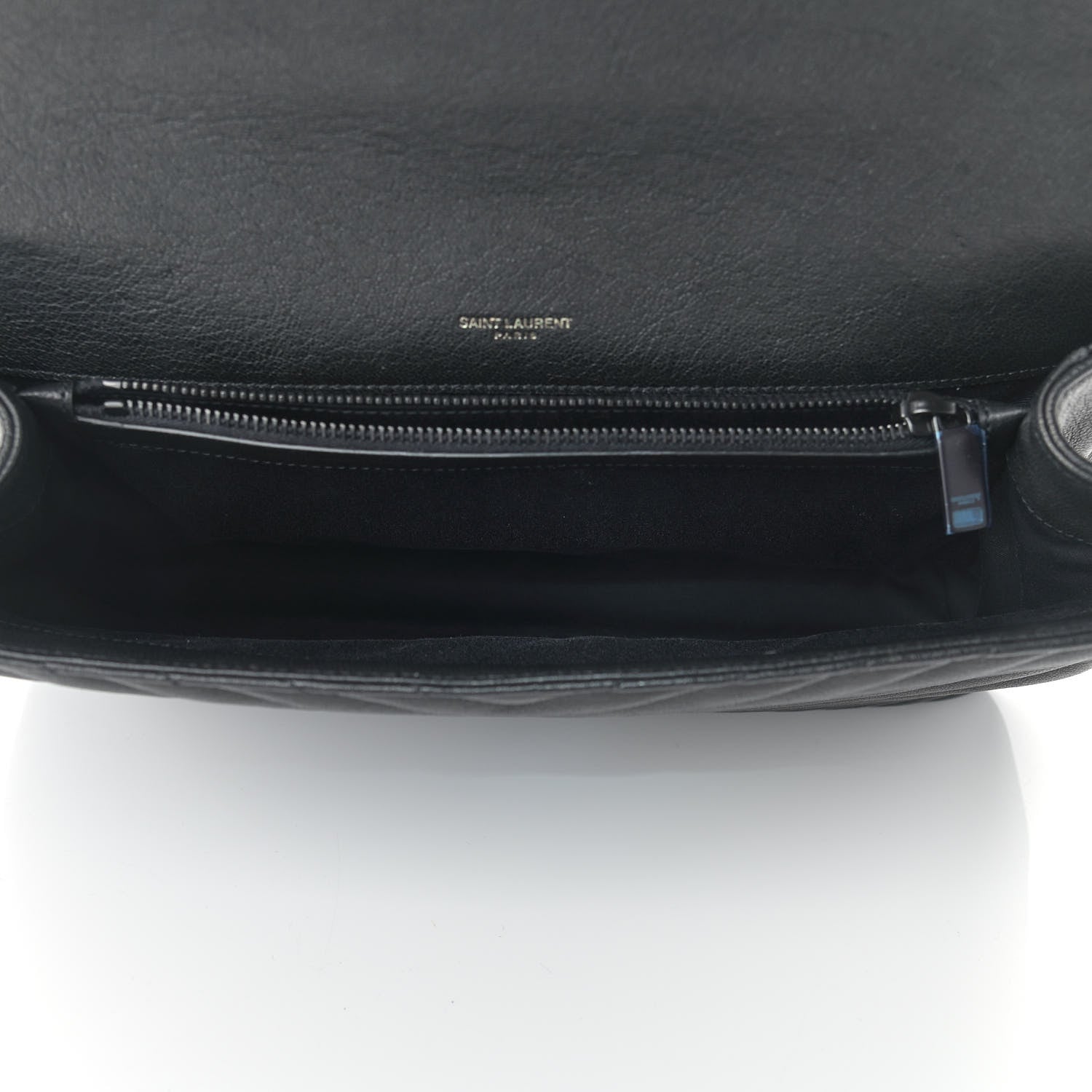 Saint Laurent Sheepskin Matelasse Chevron Monogram Large College SatchelaSheepskin Matelasse Chevron Monogram Monochrome Large College Satchel Black 8 of 12