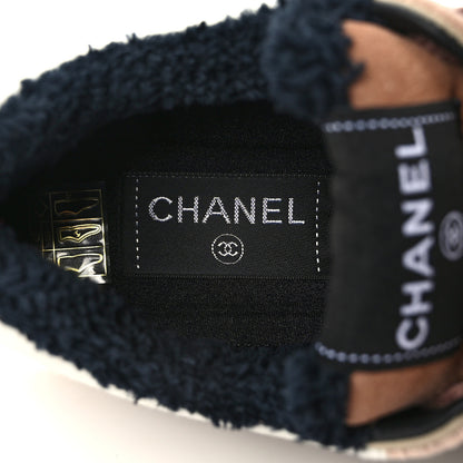 Chanel Fabric Suede Calfskin Logo Sneakers 36 Light Beige 8 of 9