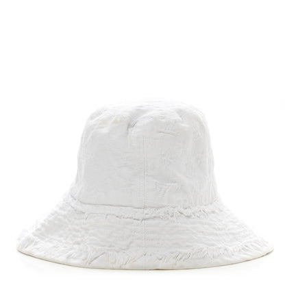 Louis Vuitton Monogram Denim Fringe Bucket Hat L White 6 of 9
