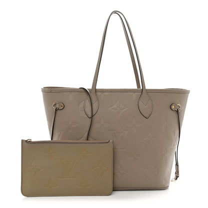 Louis Vuitton Empreinte Monogram Giant Neverfull MM Tourterelle 2 of 12