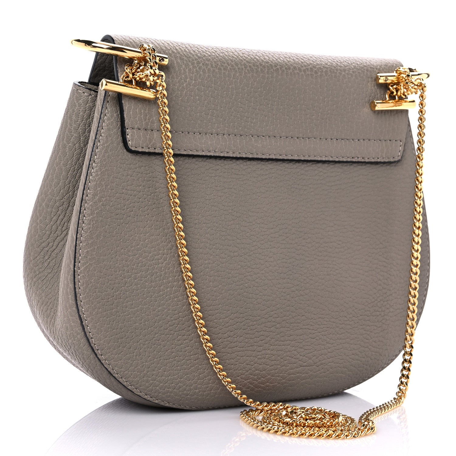 Chloe Grained Lambskin Drew Shoulder Bag Motty Grey 3 of 9